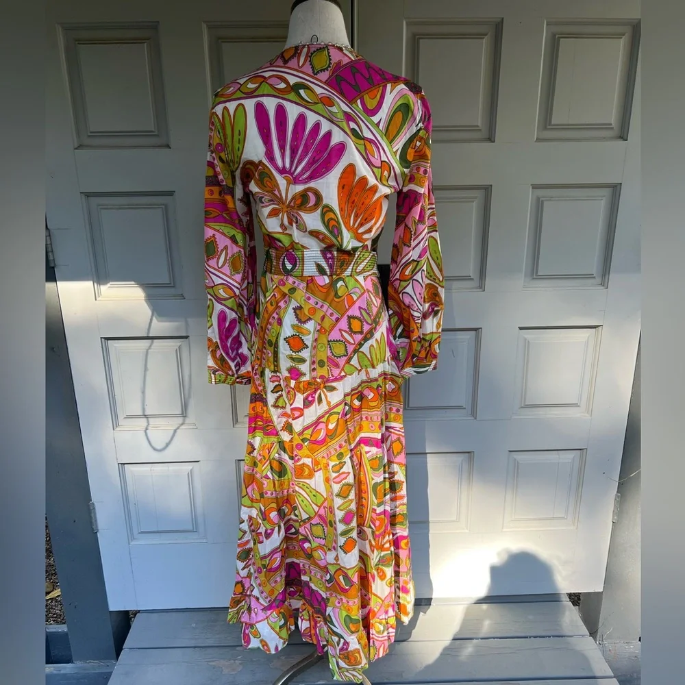 Zara Multi Color Bohemian Style Dress - Picture 2 of 10